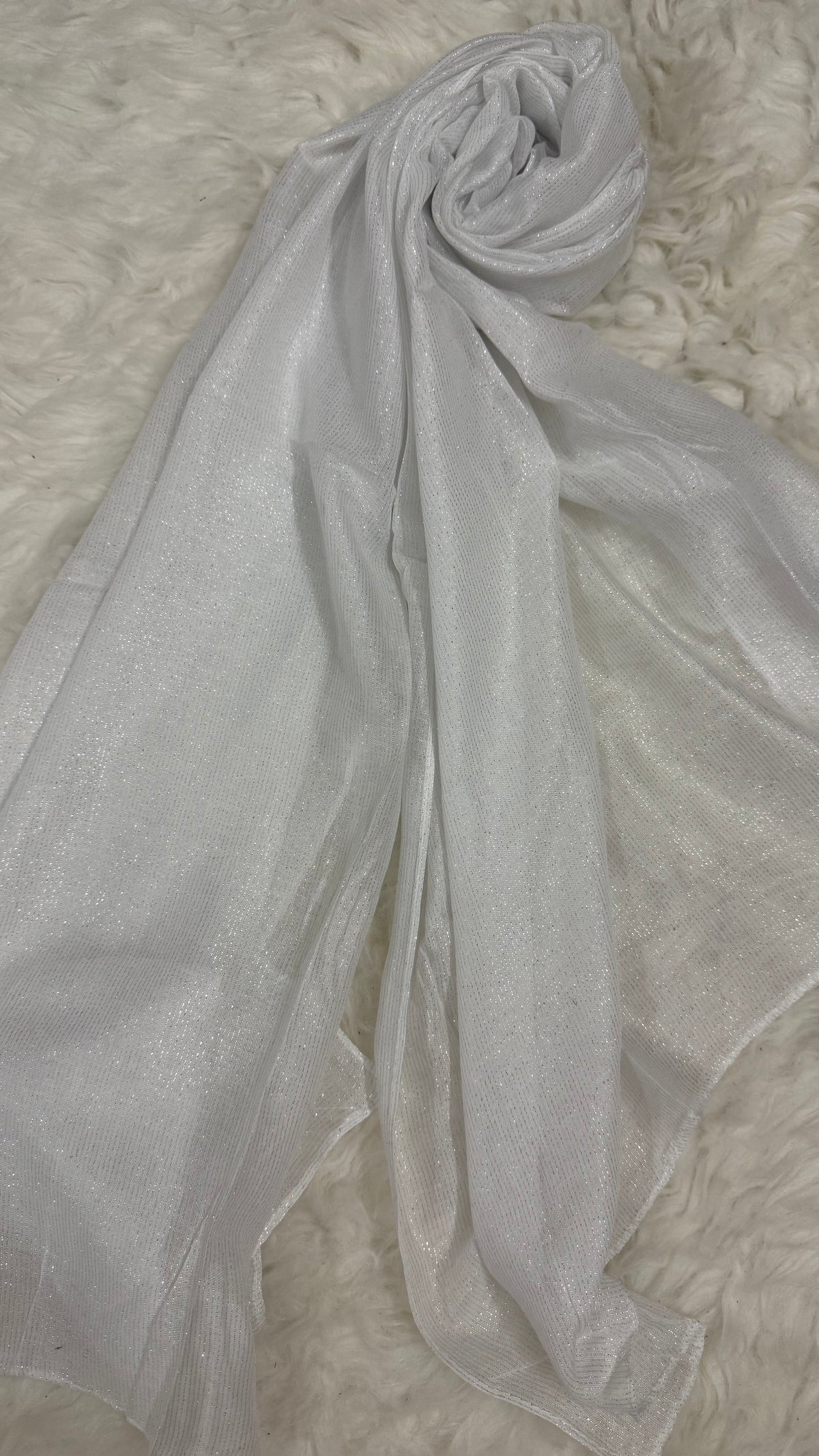 Lawn Zari Hijabs | Pearl White