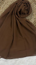 Imported Georgette | Mocha Brown
