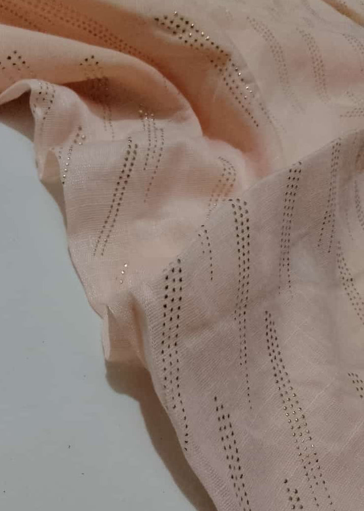 Lawn Zari Noor Hijab | Nude Pink