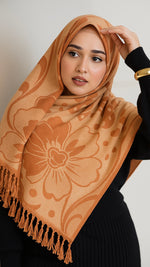 Floral Pashmina | Bronze