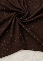 Silk Embellished Hijabs | Dark Brown