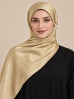 Luxe Crinkle Silk - Warm Golden Champagne