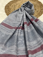 Turkish Floral Shimmer - Dusty Blue