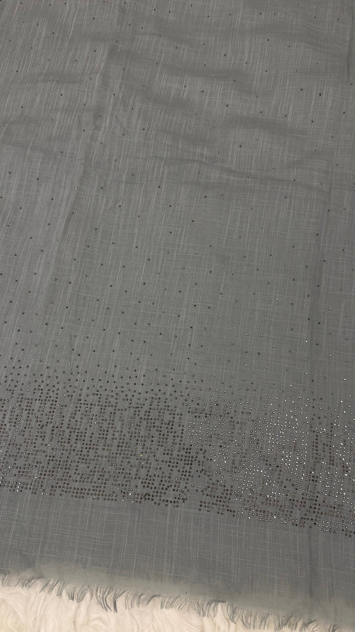 Lawn Stone Drop Hijab | Grey