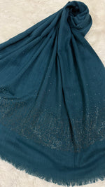Lawn Stone Drop Hijab | Teal Blue