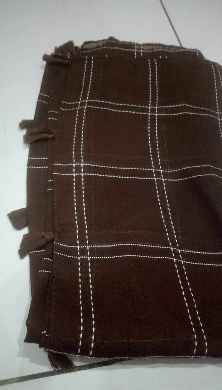Grid Solids - Dark Brown