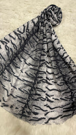 Monochrome Mirage | Lawn Printed Hijab