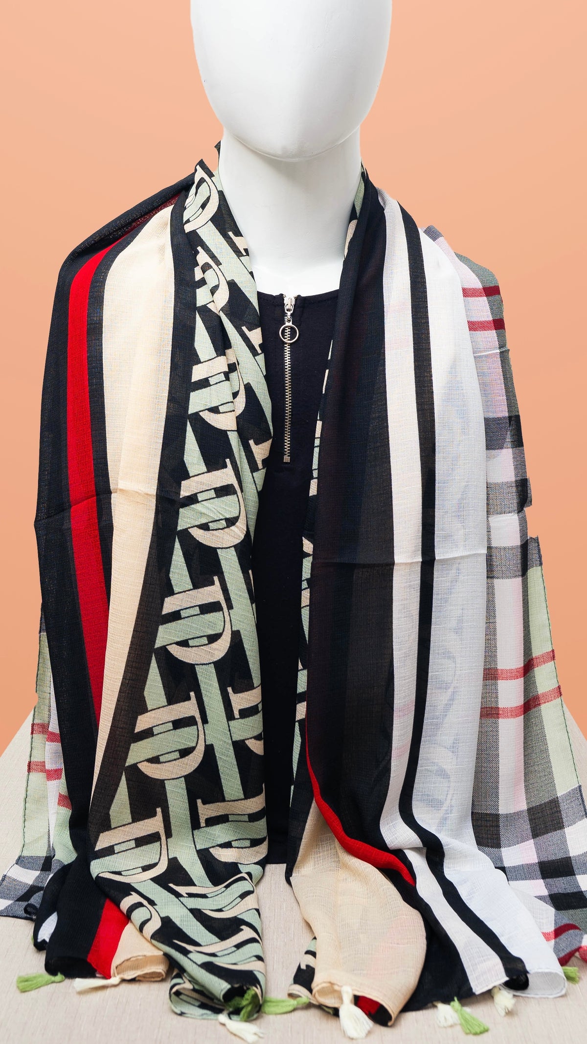 Bold Monogram Checks | Ivory Noir