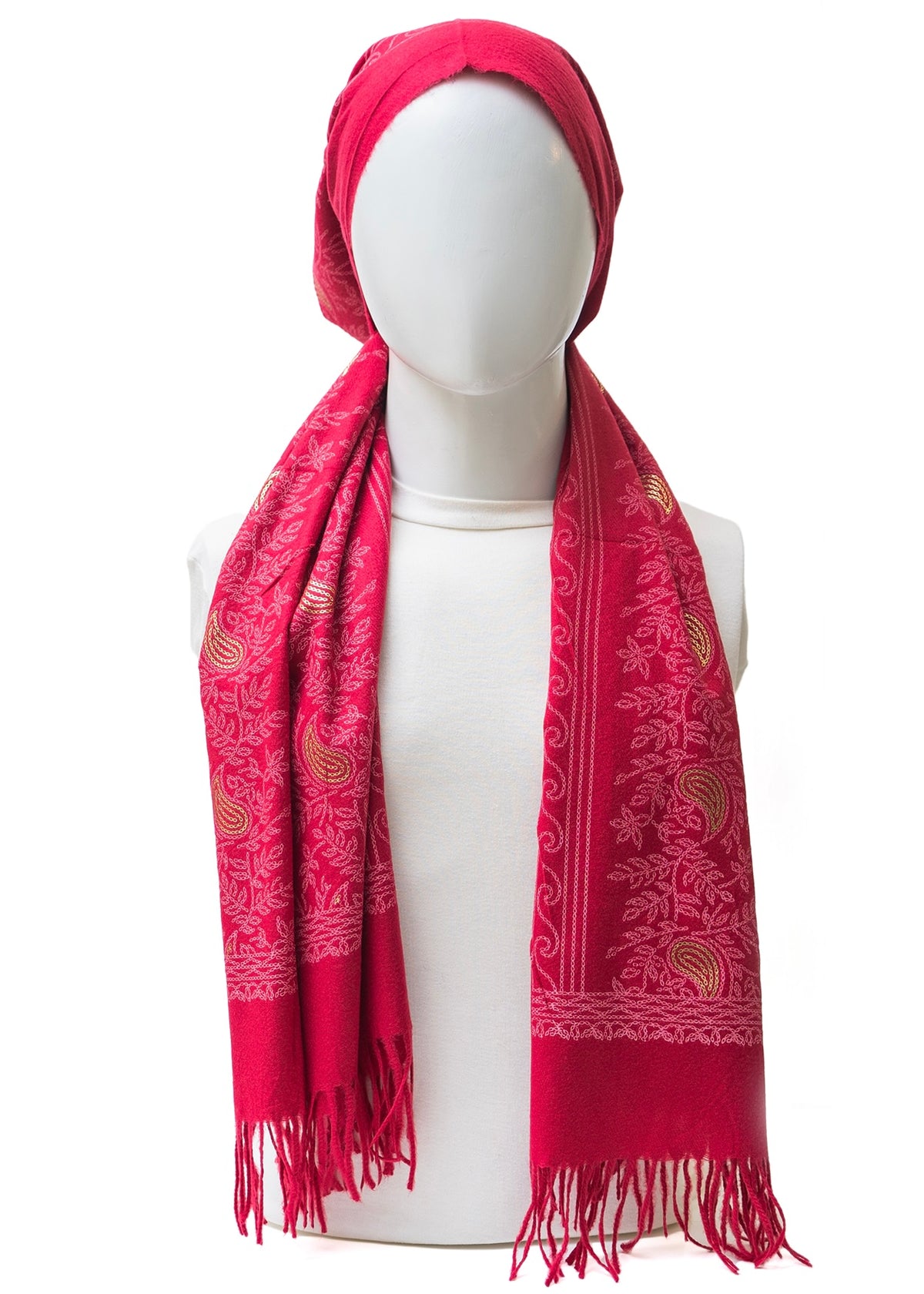 Classic Kashmiri Wrap | Crimson Ruby