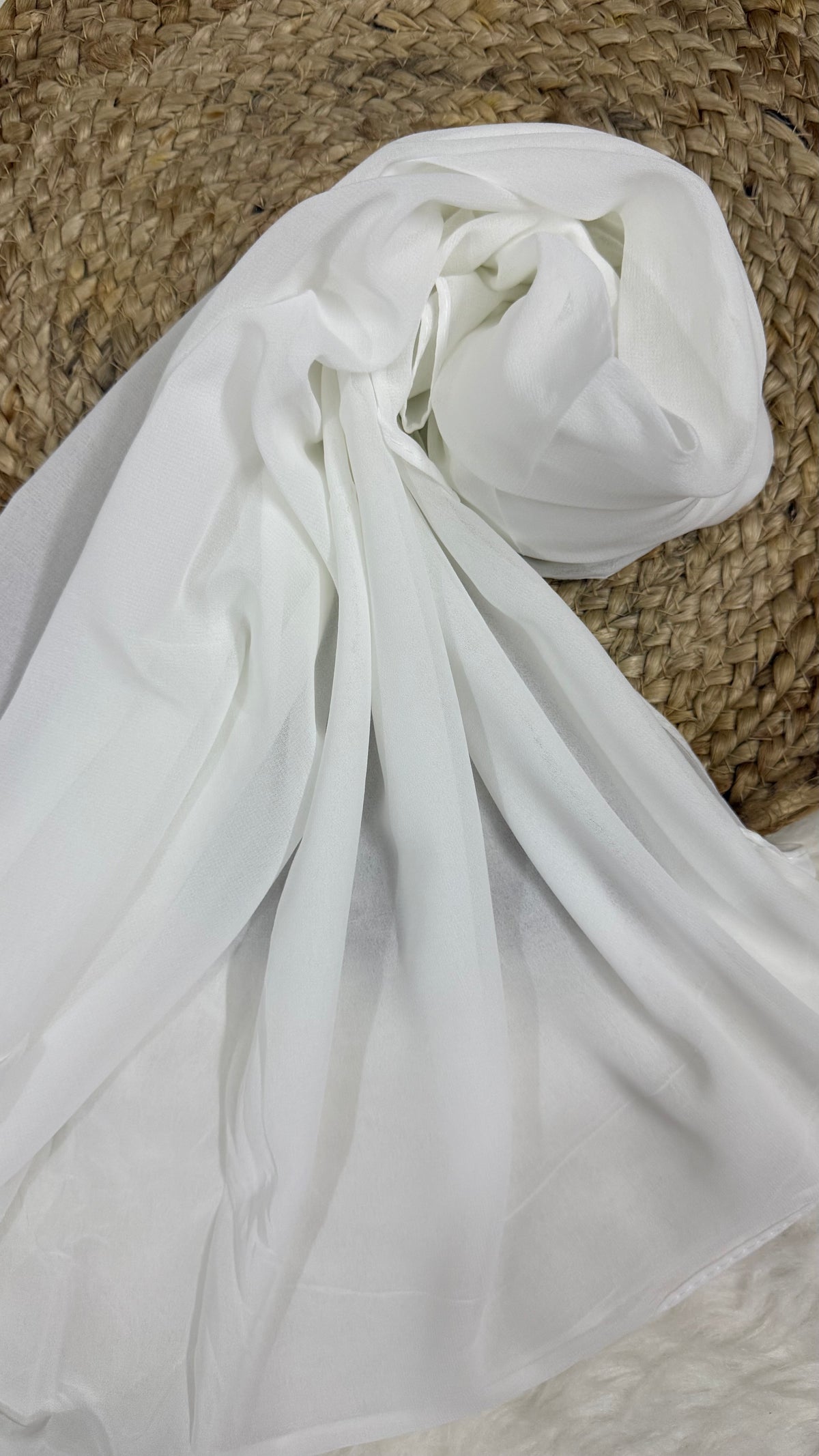 Imported Georgette | Pure White