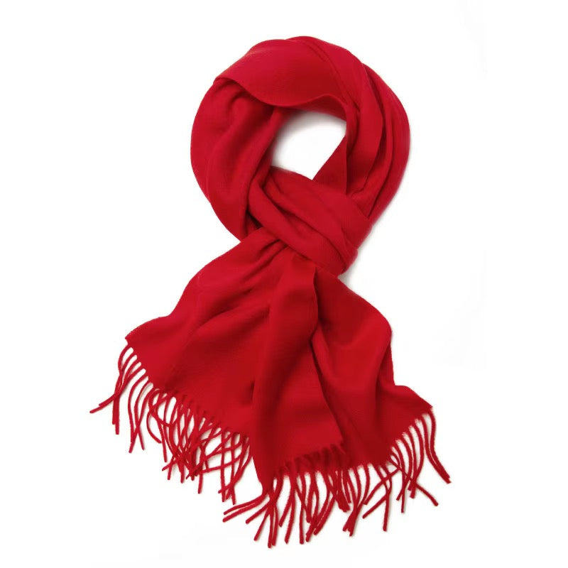 Winter Cashmere Wool Hijab | Red