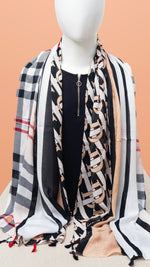 Bold Monogram Checks | Camel Noir