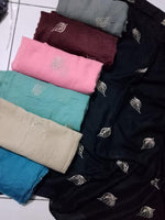 Feather Embroidered - Sand Beige