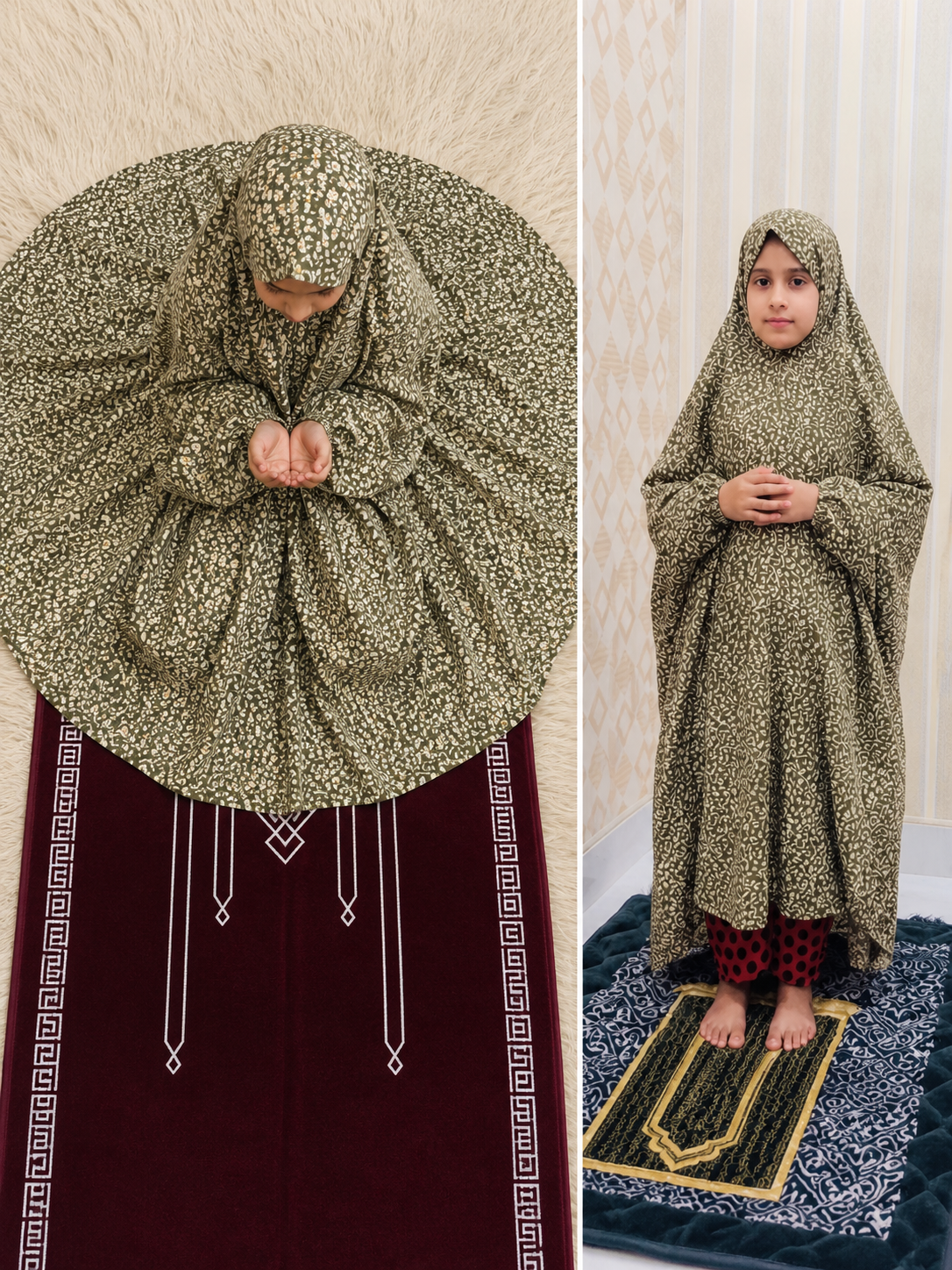 Kids Namaz Gown | Print 03