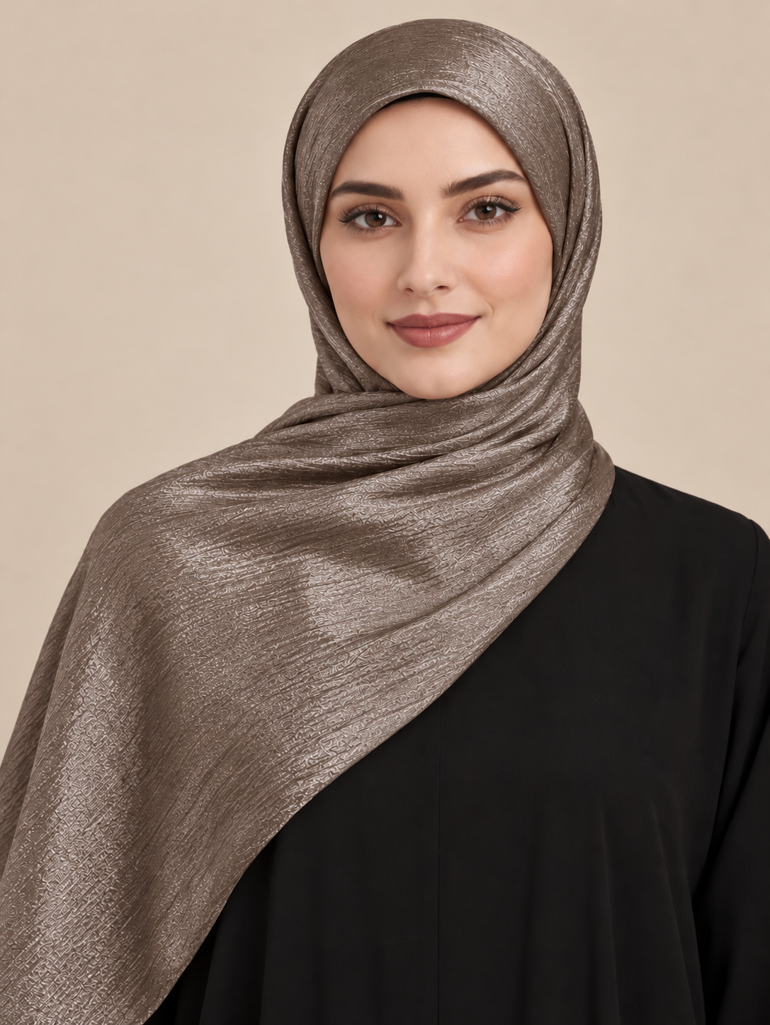 Luxe Crinkle Silk -Cocoa Taupe