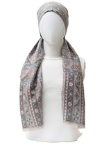 Vintage Loom with ZARI SHINE | Dusty Teal Grey Paisley