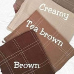 Grid Solids - Tea Brown