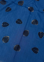 Lawn Block Print Hijab | Shiny Leaf | Blue
