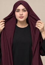 Tie-Back Bamboo Jersey Hijab | Maroon