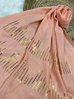 Radiant Sequins Stripes- Peach