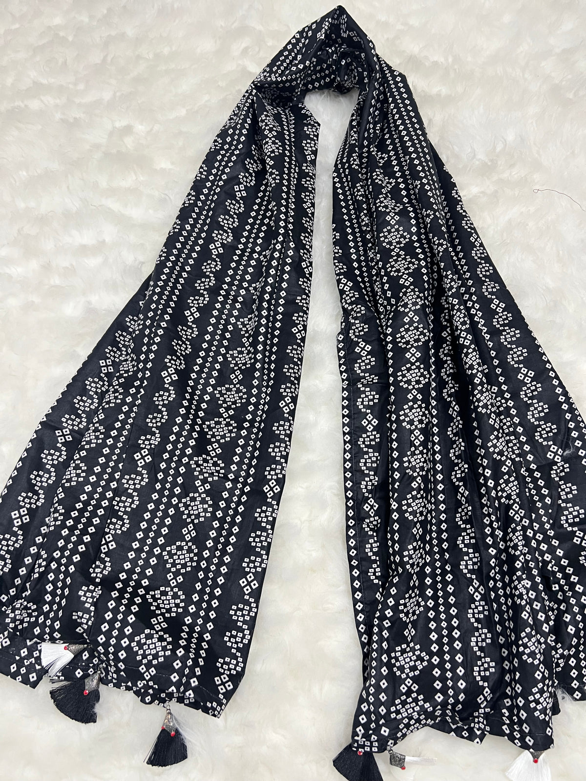 Midnight Black Chunri | Stole