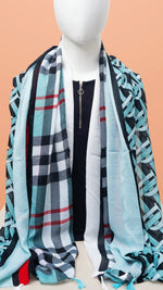 Bold Monogram Checks | Aqua Mist