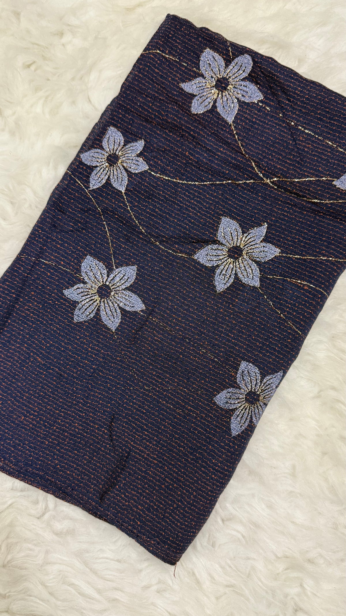 Threaded Lawn Floral Hijab | Floral | Purple