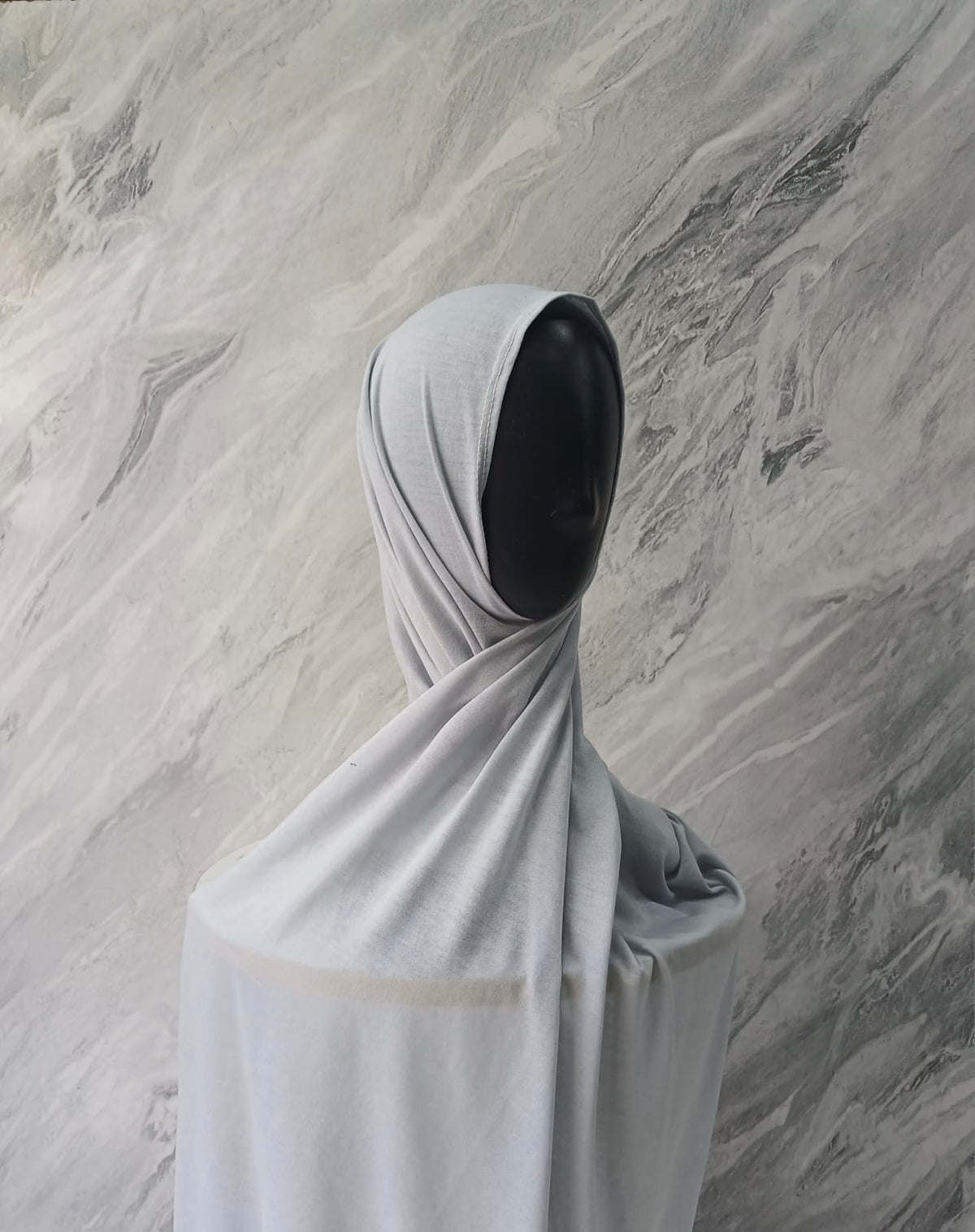 Instant Pre-Sewn Jersey Hijab | Ash Grey