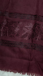 Lawn Jacquard Border | Maroon