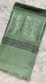 Lawn Jacquard Border | Mint Green