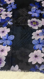 Sequins Bloom Midnight | Lawn Printed Hijab with Sequins