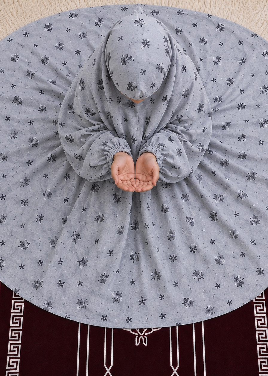 Kids Namaz Gown | Grey