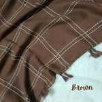 Grid Solids - Dark Brown