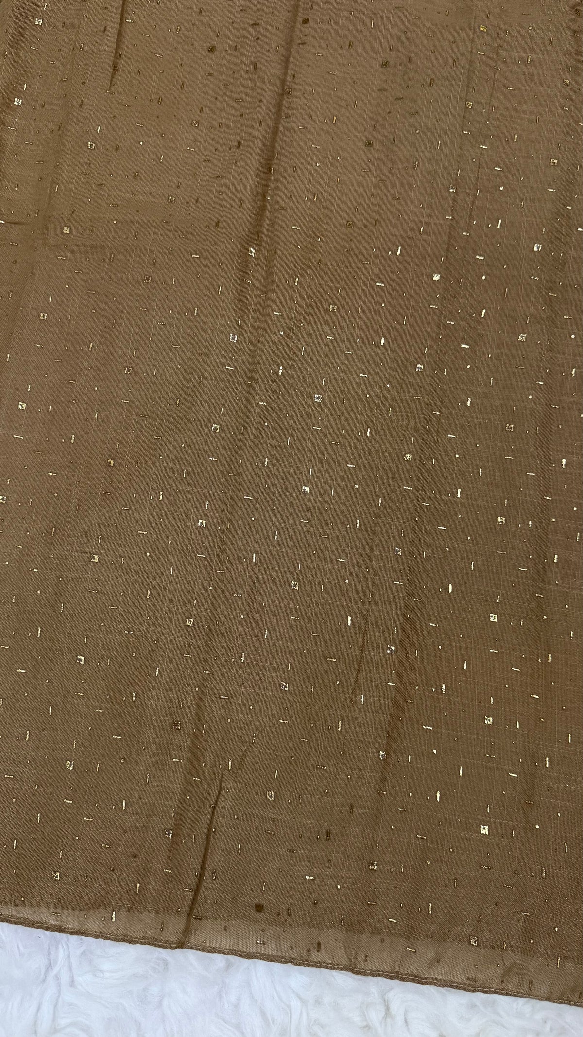 Lawn Foil Spread Hijab | Caramel Brown