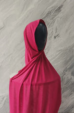 Instant Pre-Sewn Jersey Hijab | Fuchsia Pink