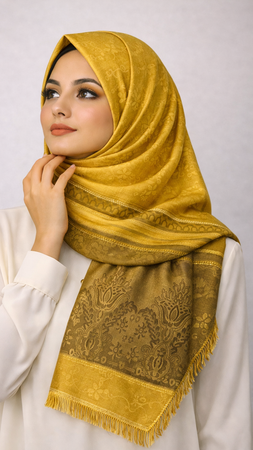 Royale Lawn JacquardII | Golden Mustard