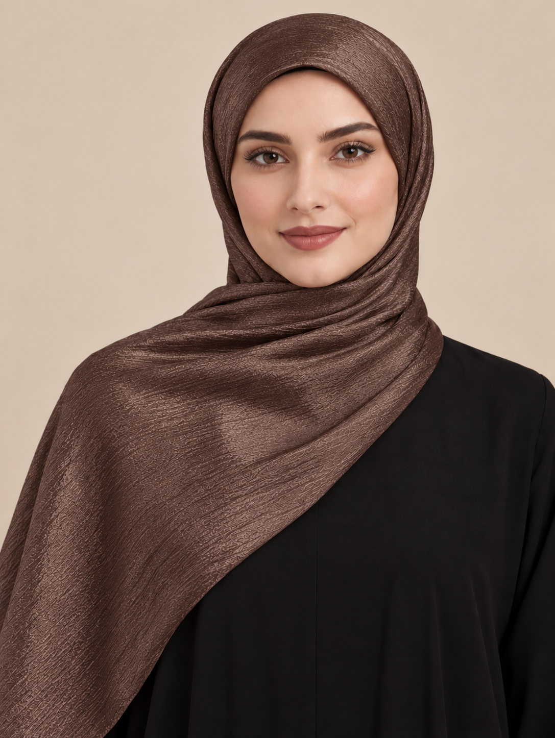 Luxe Crinkle Silk - Mocha Brown