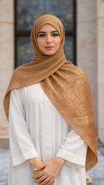 Royale Lawn Jacquard | Caramel Brown