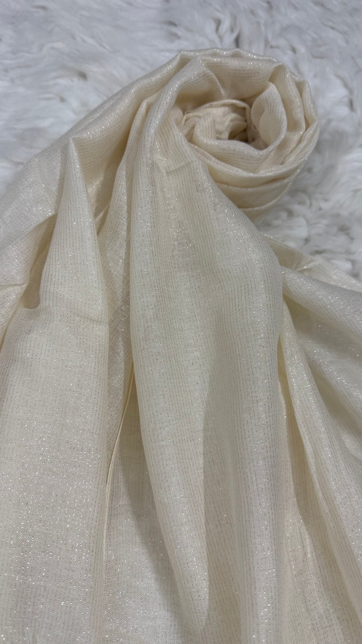 Lawn Zari Hijabs | Cream White