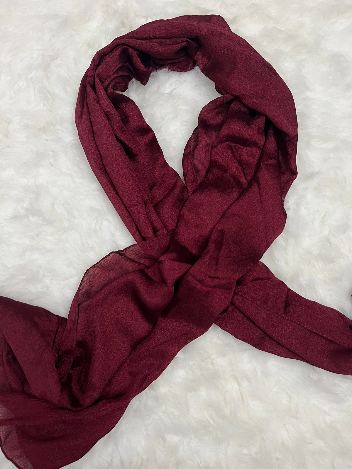 Luxe Crinkle Silk - Maroon