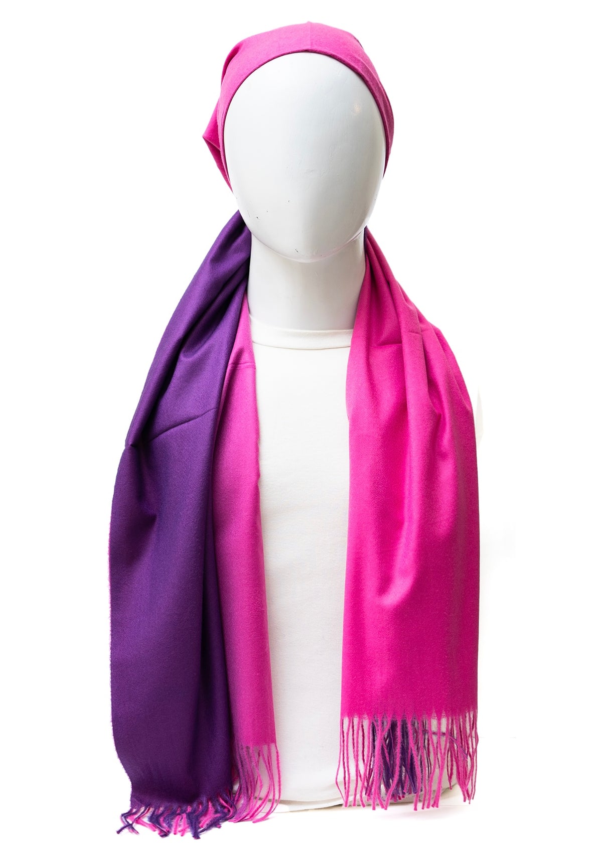 Twin Tone Wool | Fuchsia Pink × Royal Purple