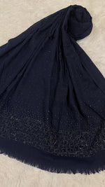 Lawn Stone Drop Hijab | Dark Blue
