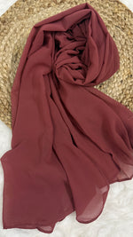 Imported Georgette | Dusty Maroon