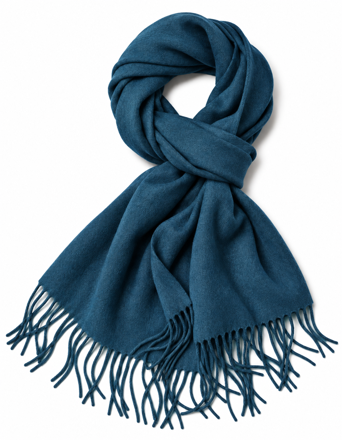 Winter Cashmere Wool Hijab | Peacock Blue