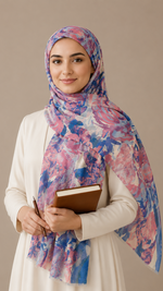 Berry Splash | Lawn Printed Hijab
