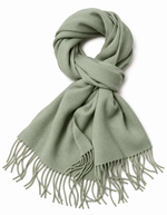 Winter Cashmere Wool Hijab | Sage Green