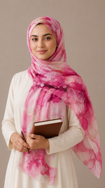 Pink Marble | Lawn Printed Hijab