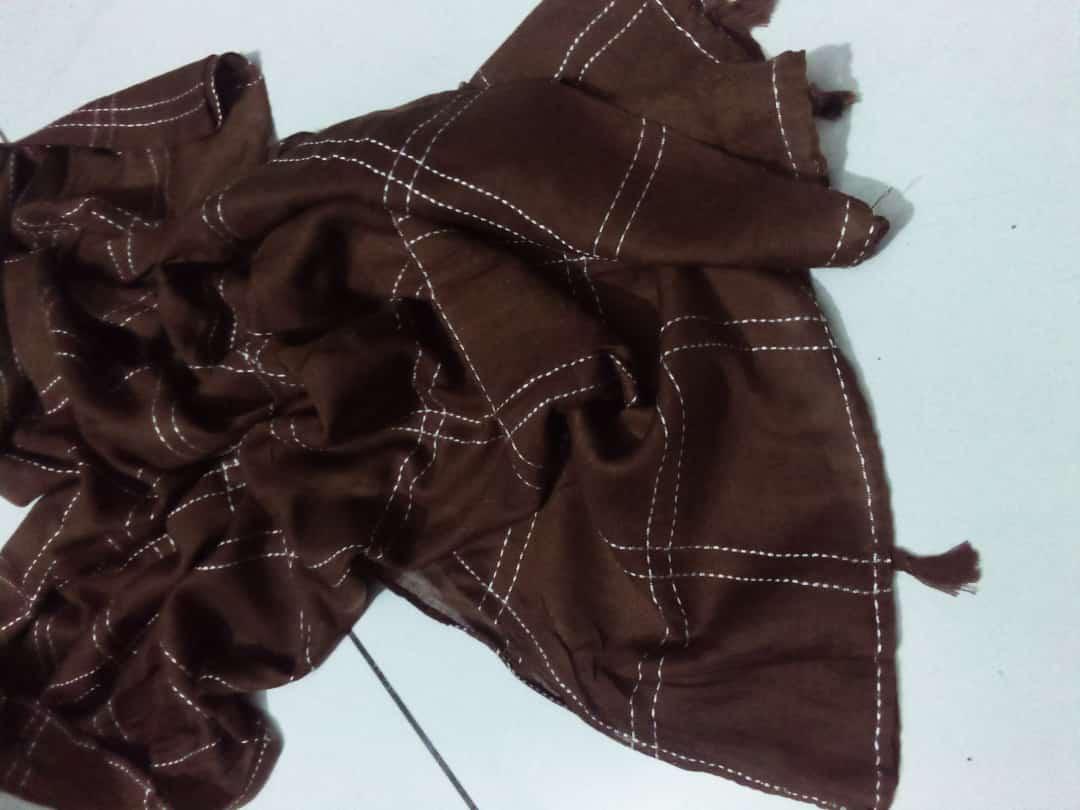 Grid Solids - Dark Brown