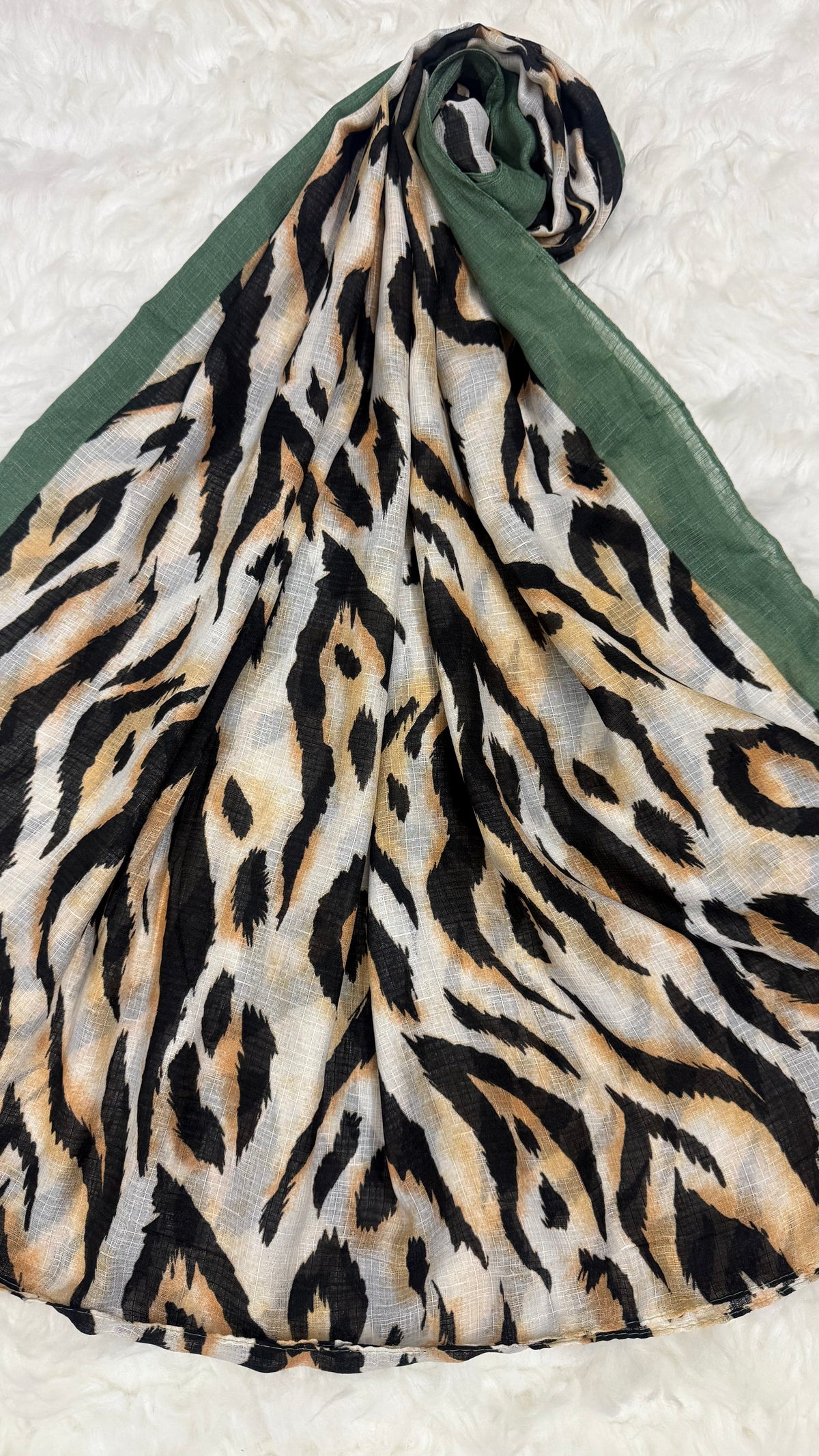 Safari Forest Green | Lawn Printed Hijab