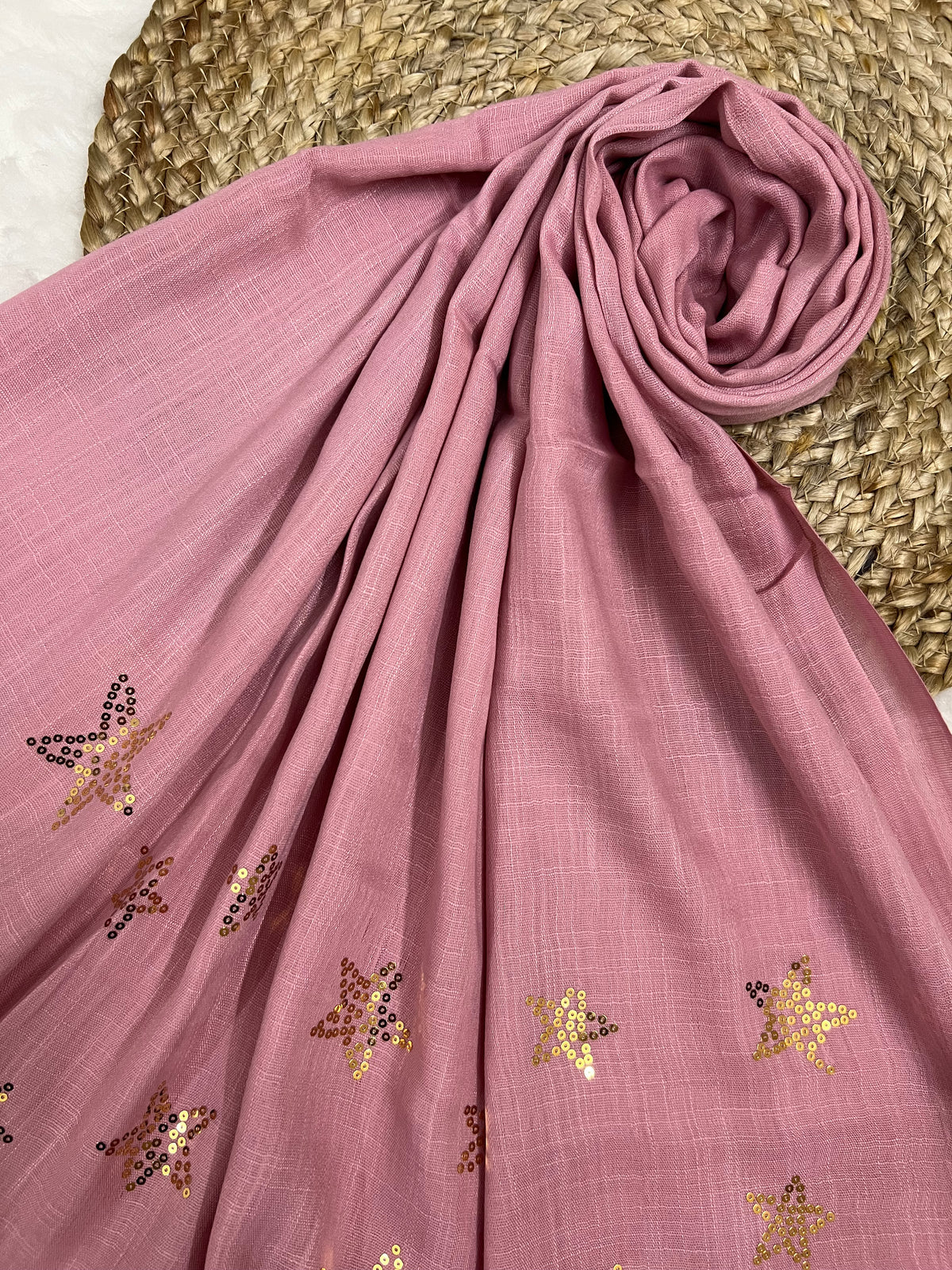 Starry Shine Hijab – Baby Pink